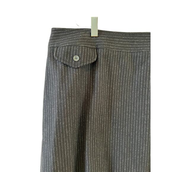Banana Republic black wool pinstripe skirt 14 - Picture 2 of 5